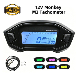 Vente flash - Compteur de vitesse et compte-tours universel LCD 12V pour moto Monkey Bike M3 - Product Image 2