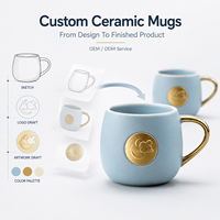 Taza de Cerámica Nórdica de Porcelana Fina con Emblema de Cobre, Acabado Mate Acanalado, Antiderrames, para Té, Estilo Minimalista, para el Hogar, con Logotipo Personalizado, Marca Privada