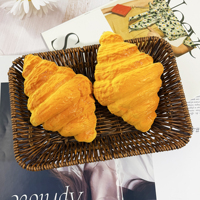 Jouet Squishy en Mousse PU Personnalisé en Forme de Croissant, à Remontée Lente, Anti-Stress, Vente en Gros Fabricant