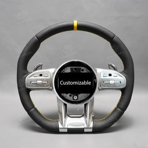 Pour Mercedes Benz AMG volant en cuir Nappa marque jaune boutons chromés Plug & <span class=keywords><strong>Play</strong></span> pour les modèles 2006-2024 Options multicolores - Product Image 1