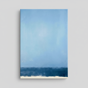 Minimalist Blue Ocean <b>Canvas</b> <b>Print</b>: <b>Abstract</b> Seascape Wall Art,WRAPPED <b>CANVAS</b> - Product Image 2