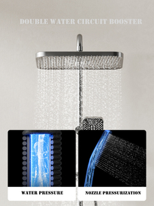 Bộ sen tắm nóng lạnh gắn tường, hệ thống sen tắm mưa, bộ trộn sen tắm ngoài trời, bộ vòi sen kiểu piano - Product Image 5