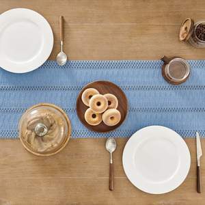 Corridore da tavolo Boho <span class=keywords><strong>Beige</strong></span> con nappine intrecciato a mano Runner da tavolo rustico fattoria per <span class=keywords><strong>cucina</strong></span> sala da pranzo decorazione per la casa - Product Image 5