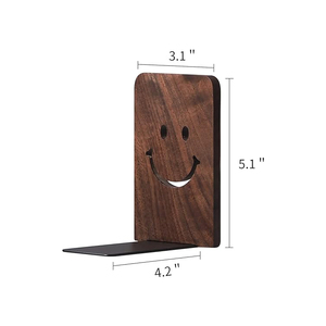 Serre-livres antidérapants en bois mignons simples de matériel de haute qualité tenant des livres pour des étagères de maison de <span class=keywords><strong>bureau</strong></span> - Product Image 3