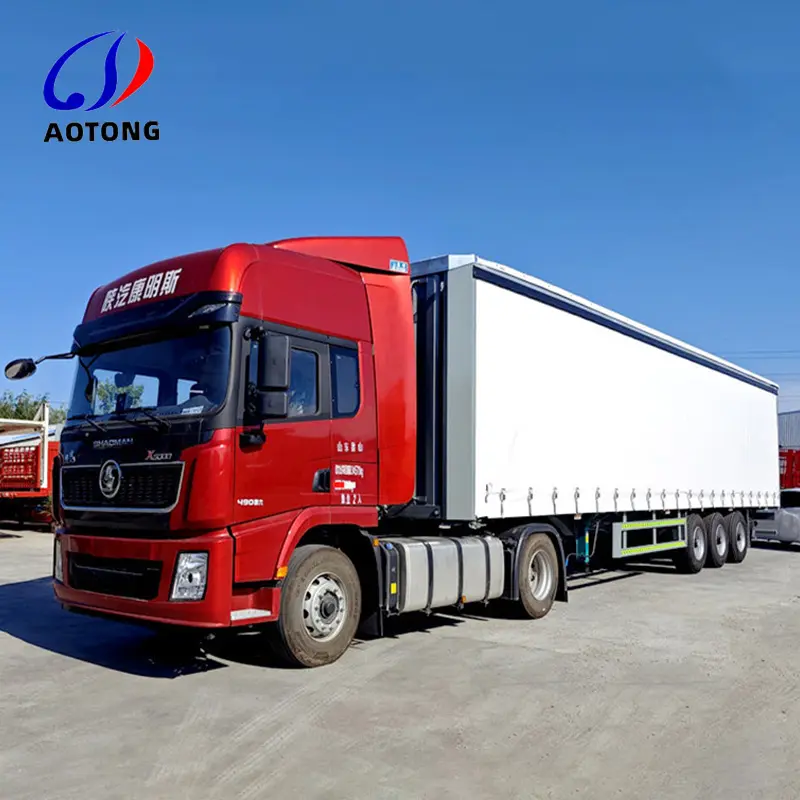 Tri Axle 50 Tons Curtain Side Wall Semi Trailer Truck Cartain Trailer 45 Ft Fence Cargo Trailer