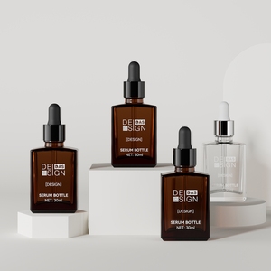 Bouteille d'huile à barbe en verre épais de couleur personnalisée givrée de 1 Oz 50ml 100ml d'huile essentielle carrée avec boîte d'emballage - Product Image 2