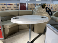 Desain baru 19 kaki 5.8m aluminium Las kualitas ponton luar perahu untuk memancing & jelajah