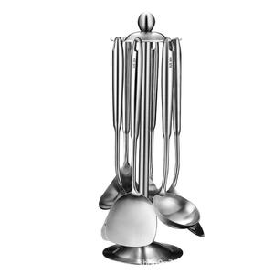 Juego de utensilios de cocina de acero inoxidable 304, kit de cucharas y espátulas, apto para lavavajillas, para uso en el hogar, hoteles y restaurantes. - Product Image 1