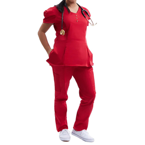 卸売看護スクラブ工場直接プラスサイズ作業ジョガースクラブカスタム快適なスクラブユニフォームセットナース - Product Image 5