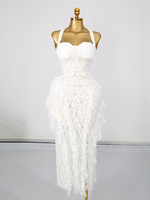 Robe de soirée élégante et polyvalente pour femme, style printemps 2026, nouvelle collection, en dentelle, légère et luxueuse, pour les vacances
