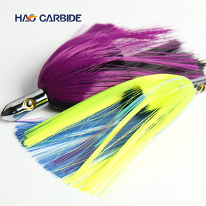 Leurre de pêche à la traîne Bullet Head Ilander avec jupes en nylon pour la pêche au gros gibier et aux poulpes - Product Image 1