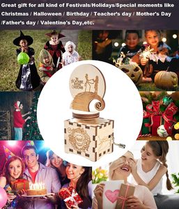 Caja de Música de Manivela con Canción de Halloween, Caja de Música Personalizable con Manivela, Regalo Personalizado - Product Image 4