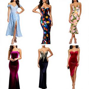 Vestidos Sexys de Alta Calidad para Mujer al por Mayor, Mezcla de Algodón/Poliéster, Estilos Variados, Listos para Enviar, Marca QZ-073 9999 - Product Image 1