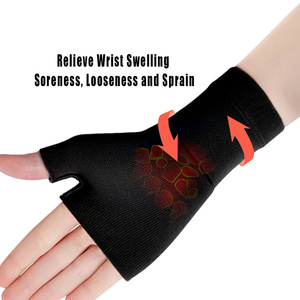 Biểu Tượng Tùy Chỉnh Chấp Nhận Nén Hỗ Trợ Cổ Tay Tay Áo Ngón Tay Cái Lòng Bàn Tay Ống Cổ Tay Cú Đúp 70% Nylon 30% Spandex Chống Vi Khuẩn - Product Image 1