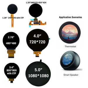 Modul LCD AMOLED Bulat Ukuran Kustom 1.28'' 1.39'' 2.76'' 3.4'' 4.0'' 5.0'' dengan CTP untuk Thermostat Smart Speaker - Product Image 2