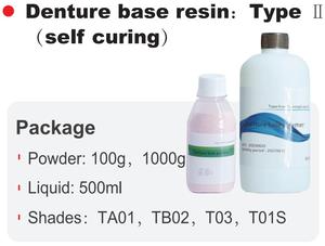 ผงและน้ำยาโพลิเมอร์อะคริลิกสำหรับทำฟันปลอมแบบทำความเย็นเอง - Product Image 4