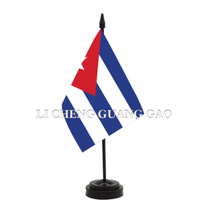 Juego de Banderas de Mesa Personalizadas de <span class=keywords><strong>Costa</strong></span> Rica con Asta de Bandera, Mini Bandera de Poliéster para Decoración de Escritorio, Venta al Por Mayor - Product Image 2