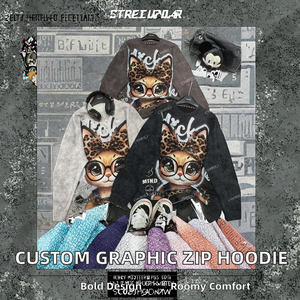 Felpa con Cappuccio da <span class=keywords><strong>Donna</strong></span> in 100% Cotone Felpato 460GSM, Stampa Grafica Personalizzata DTG, Design Effetto Acid Wash, Oversize <span class=keywords><strong>Streetwear</strong></span> per <span class=keywords><strong>Stile</strong></span> Urbano - Product Image 3