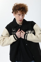 Veste brodée personnalisée en chenille Streetwear Bomber à coque souple et coque dure Veste universitaire Letterman Support en simili cuir