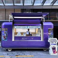 Food Truck avec Cuisine Complète, Remorque Mobile de Restauration BBQ, Chariot de Cuisine Mobile, Tricycle Tuk Tuk pour Café, Pizza, Glaces