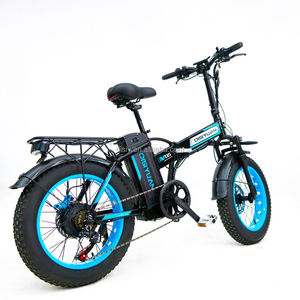Vélo électrique pliable <span class=keywords><strong>F1</strong></span>, moteur 500W, pneus tout-terrain 20 pouces 4.0, batterie lithium rechargeable amovible 48V, vélo électrique de montagne - Product Image 2