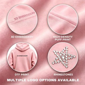 Fabricante de Sudaderas Personalizadas, Algodón Hilado en Anillo, Impresión en Relieve 3D, Sudadera Oversize Estilo Urbano, Servicio de Muestreo Disponible - Product Image 2