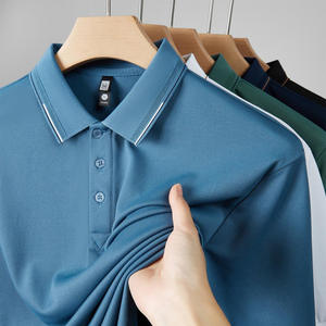 高品质定制升华弹性业务马球衫实心图案聚酯高尔夫马球衫刺绣<span class=keywords><strong>Lo</strong></span> - Product Image 5