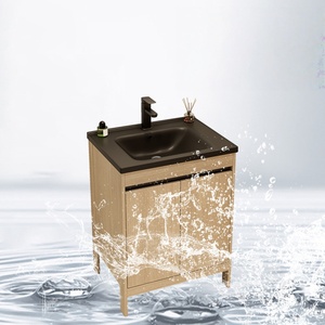 Bathroom cabinet combination bathroom wash basin floor-standing ceramic integrated wash basin wash basin - Product Image 2