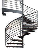 Escalier en colimaçon extérieur utilisé en fonte Kit de boîtier d'escalier en colimaçon externe Escalier en colimaçon en acier modulaire moderne