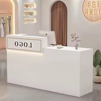 Mobilier Commercial Simple et Moderne : Comptoir de Réception, Bureau d'Accueil pour Magasin de Vêtements, Comptoir de Barbier et Caisse de Salon de Beauté