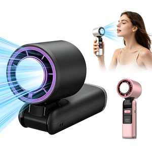 Hot Selling 2400mah Lasting <b>Working</b> Turbo Fan 100 Speed Adjustable Cooling Fan 280g Pocket-sized <b>Led</b> Hand Fan for Office - Product Image 1