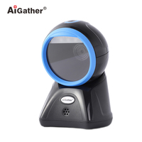 Escáner de Código de Barras de Escritorio con Cable de Alta Velocidad 120FPS, Lector de Códigos QR 2D con Luz Roja Omnidireccional Osram para Plataformas POS y Supermercados