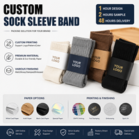 Kemasan Kaos Kaki Kertas Kraft Grosir dengan Logo Custom