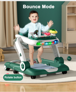 NOUVEAU Trotteur multifonctionnel pour bébé avec roues antidérapantes et silencieuses, panneau de jeu intelligent détachable, jouets pour trotteur, transformable siège-à-levé - Product Image 4