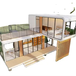 Özel modern style20ft 40ft prefabhotel lüks otel homestays elma kabin evi