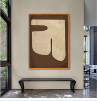 Peinture décorative abstraite de style Wabi Sabi, cadre flottant minimaliste, peinture murale pour salon, salle à manger, décoration murale