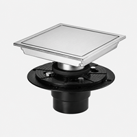 Siphon de sol universel en acier inoxydable avec siphon anti-odeur à gravité pour salle de bain moderne, douche et usage décoratif hôtelier