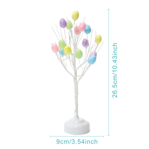 Árbol de Huevos de Pascua para Mesa, Decoraciones de Árbol de Perlas con Huevos Colgantes y Luces de Cadena para Decoración de Hogar, Fiestas, Bodas y Días Festivos - Product Image 2