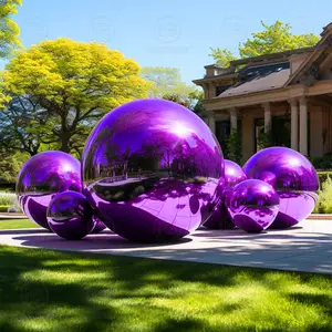 Purple Mirror Ball Inflatable Large Chrome Balloon Sphere Club Party Disco Wedding Decoration Inflatable Big Shiny Balls Balloon