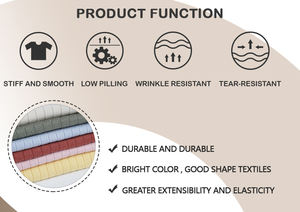 Tissu en <span class=keywords><strong>jersey</strong></span> côtelé élastique et respirant 6x3, 4 voies, anti-bactérien, polyester spandex, personnalisé - Product Image 2