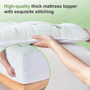 <span class=keywords><strong>Surmatelas</strong></span> souple respirant de haute qualité 2 pouces couvre-matelas matelassé en bambou King Size pour la maison d'hôtel - Product Image 3