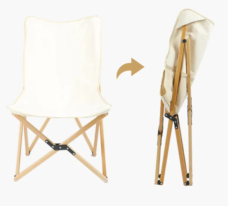 2024 nouveau design blanc et noir pliable chaises de camping chaise en gros chaise pliante extérieure