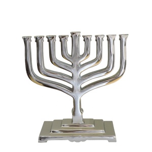 Soporte de Metal Menorah para velas, Color plateado y dorado, para decoración de la luz - Product Image 6
