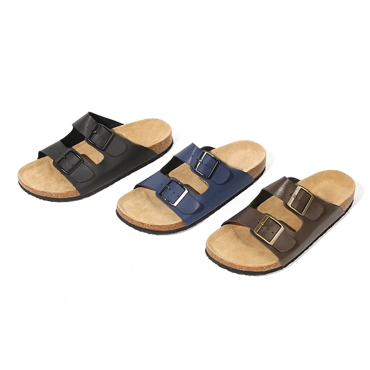 Wholesale Man Shoes Sandals Comfortable Sandals Cork Men Sandals Summer EVA PU Outdoor Summer Slipper Straps Summer Slides