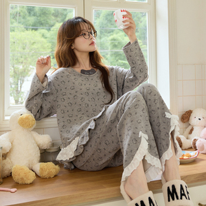 Set di indumenti da notte autunno e inverno in velluto tedesco <span class=keywords><strong>pigiama</strong></span> carino cartone animato da <span class=keywords><strong>donna</strong></span> dolce caldo Cashmere AB può indossare il <span class=keywords><strong>pigiama</strong></span> - Product Image 6