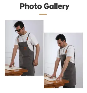 Delantal de Cintura de Lona de Algodón de Alta Calidad, Diseño Impermeable y Grueso para Verano, para Cocina Doméstica, Catering Comercial y Recepción - Product Image 6