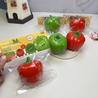 Jouet alimentaire souple en forme de piment vert, anti-stress, en caoutchouc TPR, à presser et lâcher, gadget de farce, cadeau de décompression, pour l'exportation