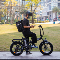 Vélo électrique Chamrider DTS425 avec pneus larges, double batterie, longue autonomie, certifié EN15194 pour la livraison de nourriture, disponible en entrepôt européen