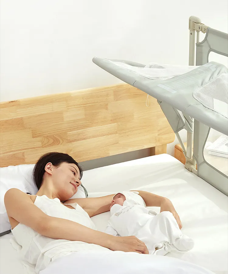 Vente chaude Lit bébé, lit multifonctionnel trois en un pour nouveau-nés, balustrade de protection portable pliante pour enfant