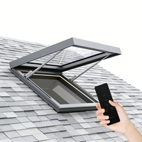 Style moderne Lucarne solaire électrique Fenêtre en verre fixe Cadre en aluminium Plafond supérieur Toit Ouverture automatique Vertical Dernière conception